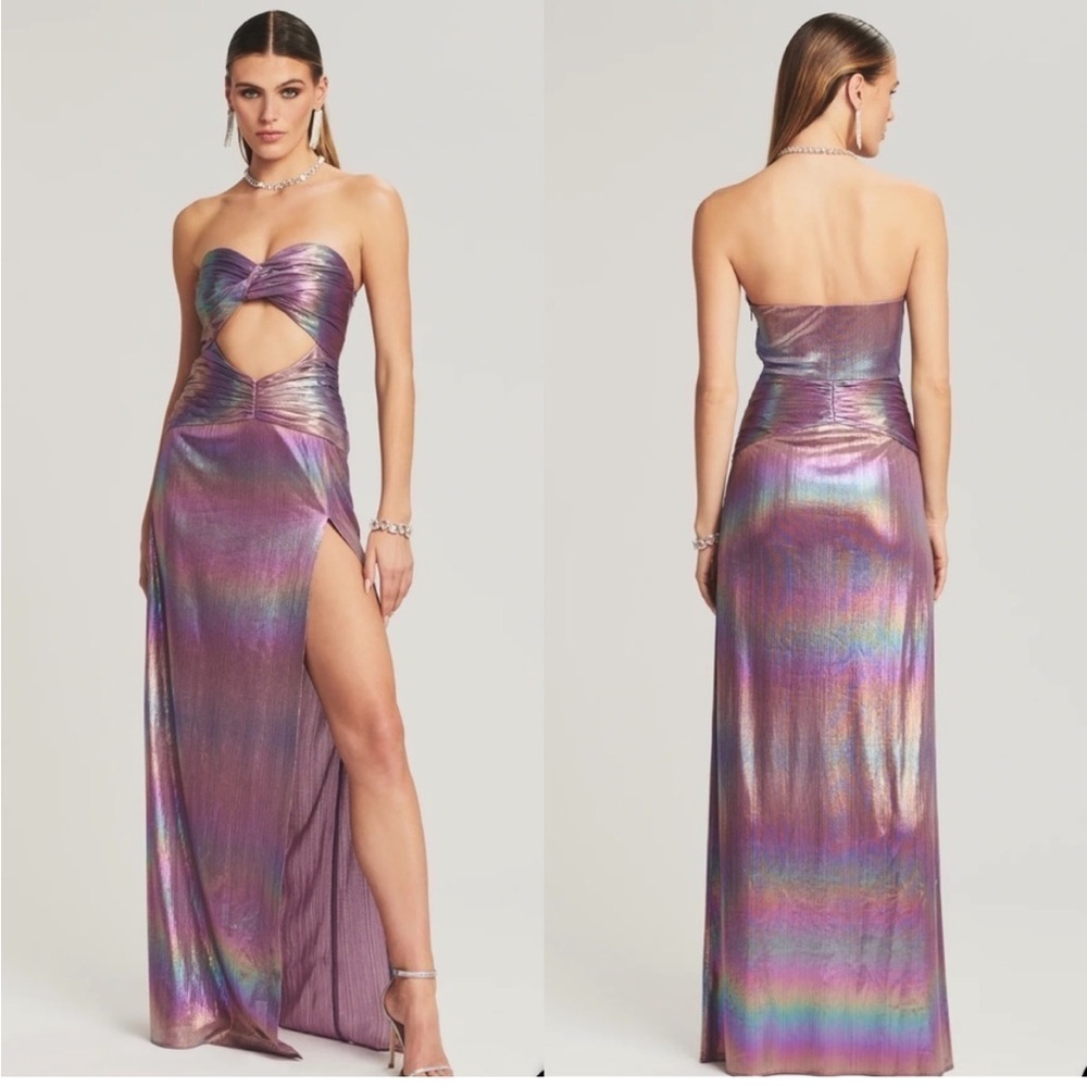 Retrofete Strapless Iridescent Gown